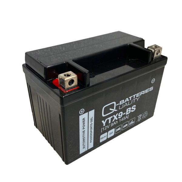 Q-Batteries Motorradbatterie YTX9-BS Gel 50812 12V 9Ah 145A