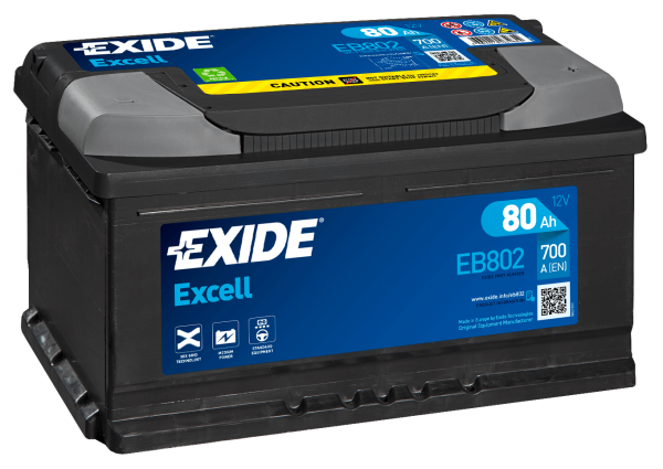 Exide EB802 Excell 12V 80Ah Zuur