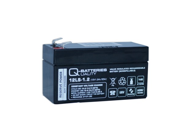 Q-Batteries 12LS-1.2 LS 12V 1.2Ah AGM