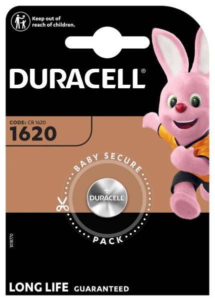 Duracell Knoopcel batterij CR1620 1stuk(s) 3V 0.07Ah