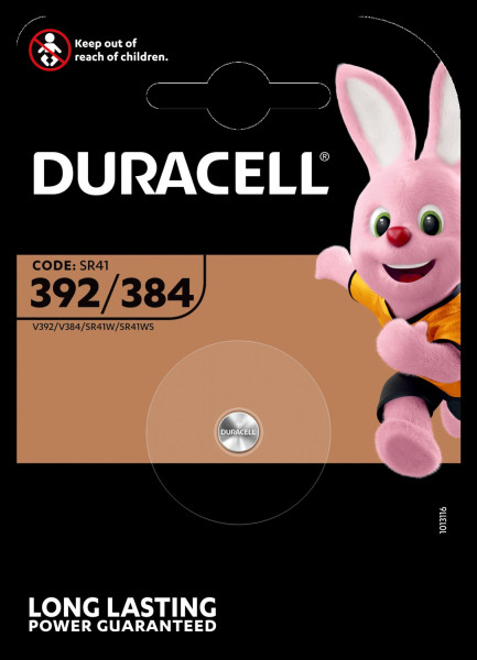 Duracell Long Lasting Power 1,55V 0.045Ah Horloge batterij, Autosleutel batterij D392