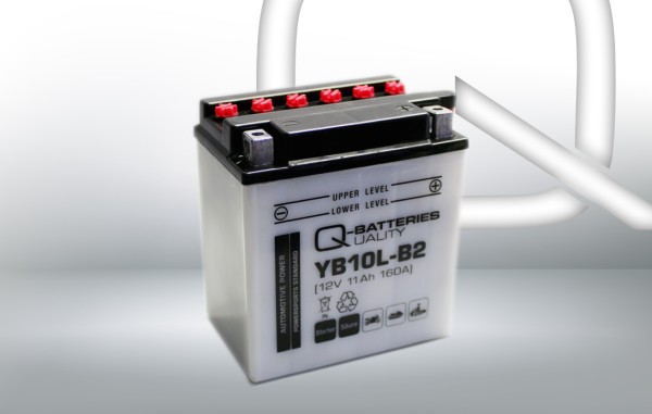 Q-Batteries YB10L-B2 Motorcycle Battery 12V 11Ah Zuur
