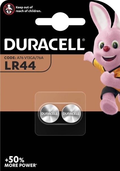 Duracell Knoopcel batterij LR44 2stuk(s) 1.5V 0.125Ah