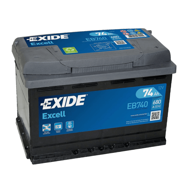 Exide EB740 Excell 12V 74Ah Zuur