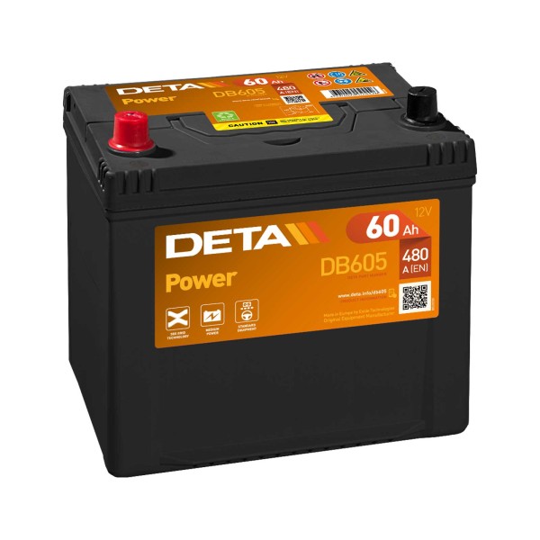 DETA DB605 Power 12V 60Ah 390A auto accu