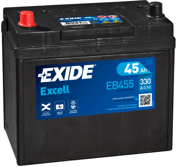 Exide EB455 Excell 12V 45Ah Zuur