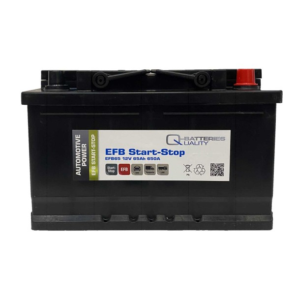 Q-Batteries Start-Stop EFB Autoaccu EFB65 12V 65Ah 650A