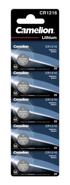 Camelion Knoopcel batterij Ca1216-5 5stuk(s) 3 0.025Ah