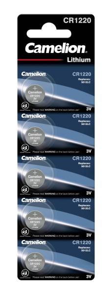 Camelion Knoopcel batterij CR1220-BP5 5stuk(s) 3 0.025Ah