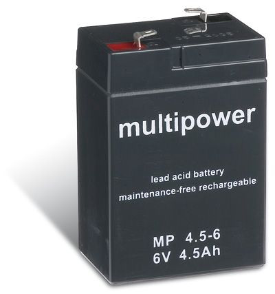 Multipower MP4.5-6/6V 4.5 Ah lood batterij AGM