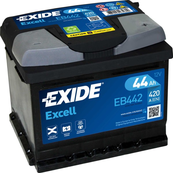 Exide EB442 Excell 12V 44Ah Zuur