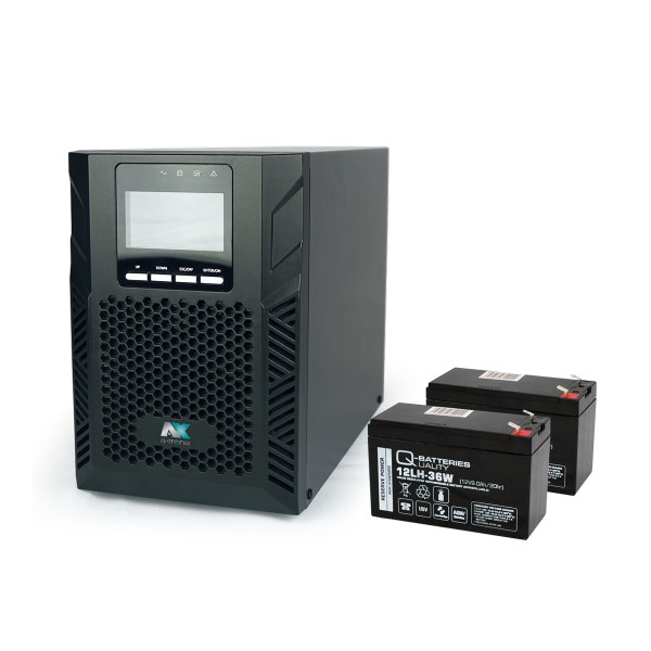 a-TroniX UPS Edition One 1kVA Online UPS Systeem Toren 2 Batterijen 9Ah