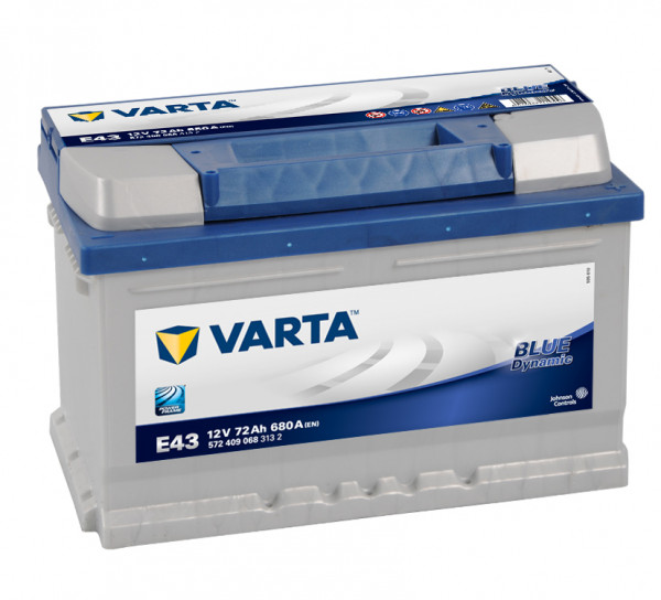 Varta E43 Blue Dynamic 12V 72Ah Zuur 5724090683132