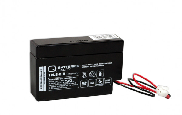Q-Batteries 12LS-0.8 JST LS 12V 0.8Ah AGM