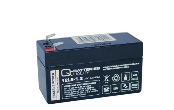 Q-Batteries 12LS-1.2 LS 12V 1.2Ah AGM