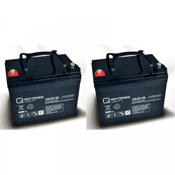 Q-Batteries 12LCP36 LCP 24V 36Ah AGM