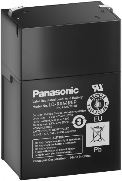 Panasonic LC-R064R5P LC-R 6V 4.5Ah AGM