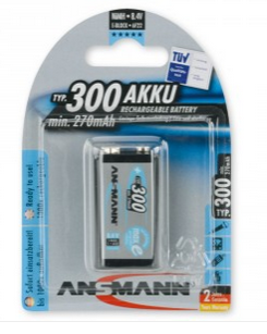 Ansmann 6LR61 9V 0.27Ah Randapparatuur batterij, Rookmelder batterij 5035453
