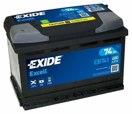 Exide EB741 Excell 12V 74Ah Zuur