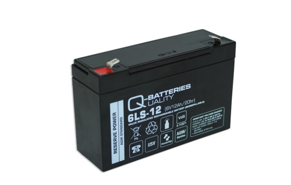 Q-Batteries 6LS-12 LS 6V 12Ah AGM