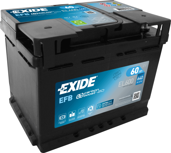 Exide EL600 Start-Stop 12V 60Ah EFB