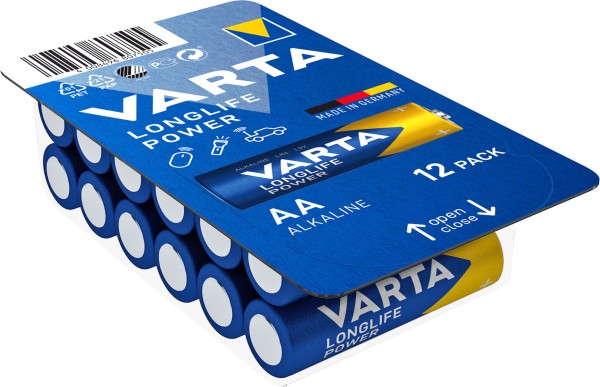 VARTA Longlife Power Mignon AA Battery 4906 LR6 Big Box (12er)