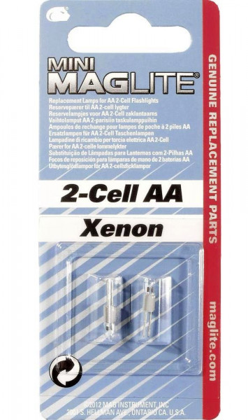 Maglite LM2A001 vervangingslamp voor Mini MagLite AA (2 blisterverpakking)