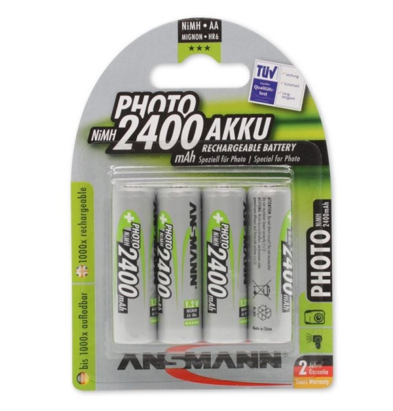 Ansmann AA batterij 5030482 4stuk(s) 1.2V 2.4Ah