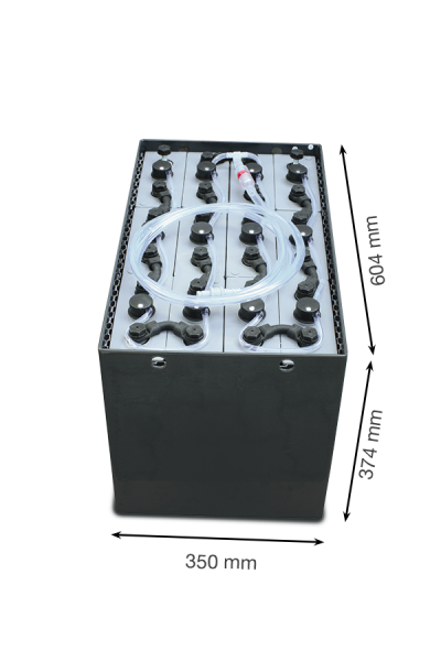 Q-Batteries 24V vorkheftruck accu 4 PzS 240 Ah (604 * 350 * 374 mm L/W/H) caja de acero 57004471 inc