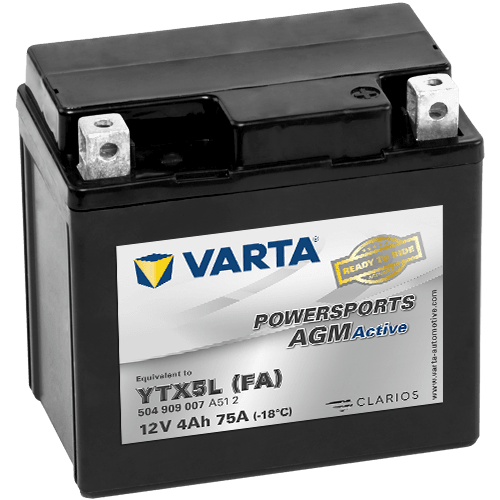 Varta MC YTX5L-4 Factory Activated 12V 4Ah AGM