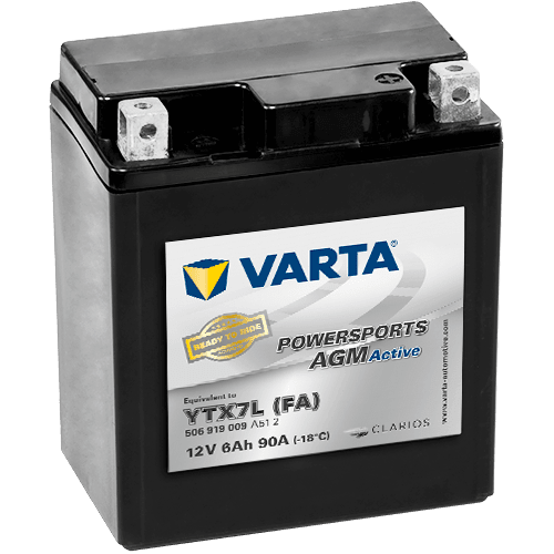 Varta MC YTX7L-4 Factory Activated 12V 6Ah AGM