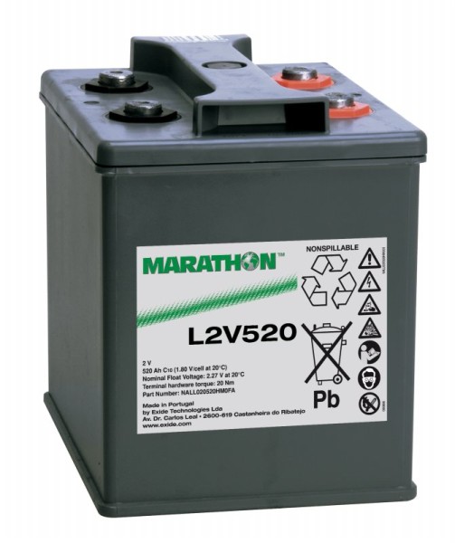 Exide L2V520 Marathon 2V 520Ah AGM