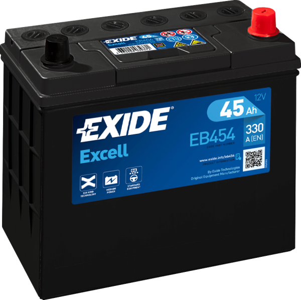 Exide EB454 Excell 12V 45Ah Zuur