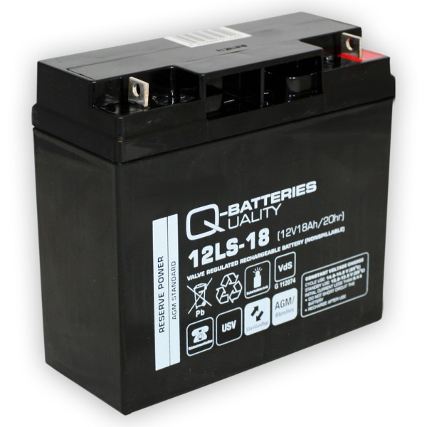 Q-Batteries 12LS-18 LS 12V 18Ah AGM